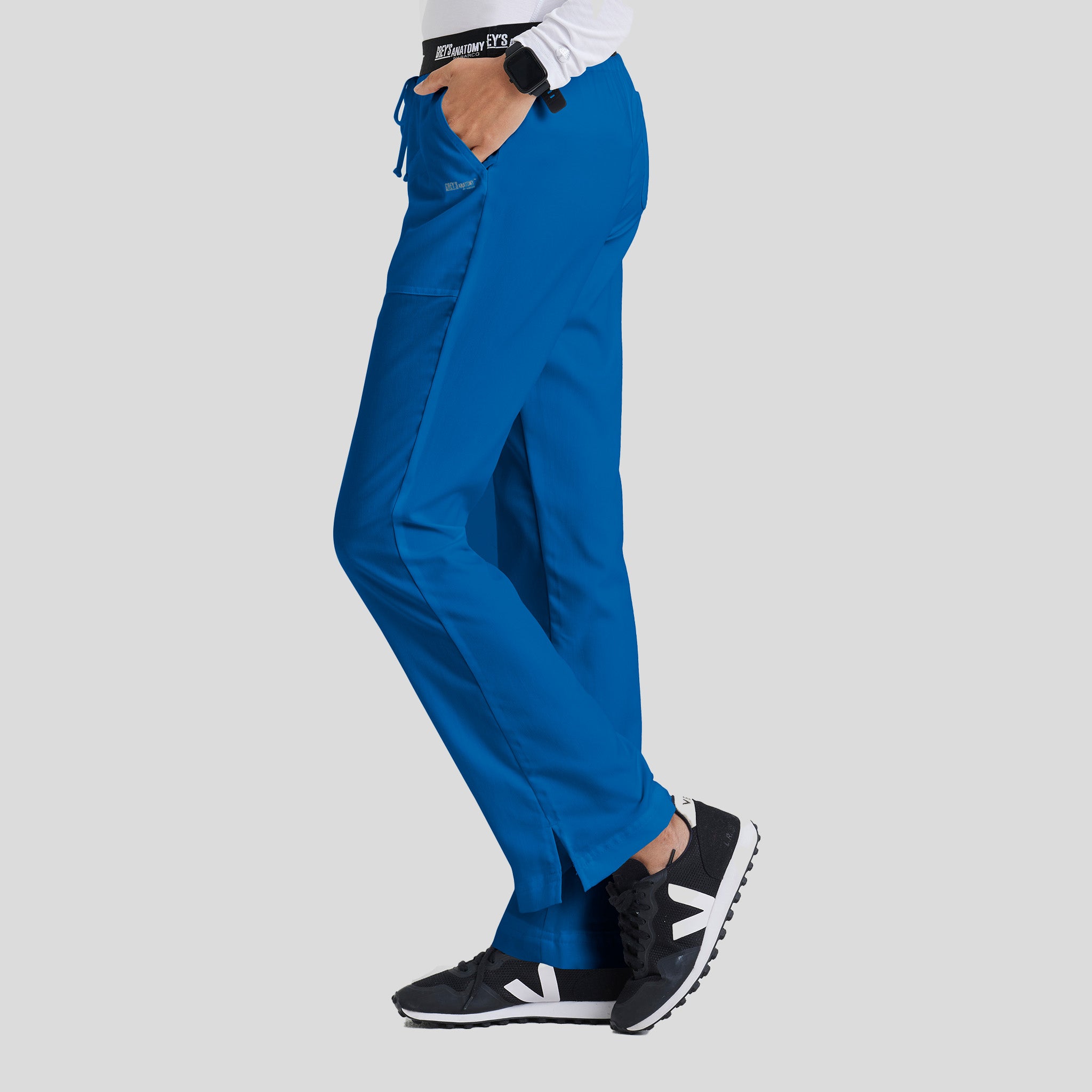 Aubrey 3-Pocket Low-Rise Flared Leg Scrub Pant | Royal