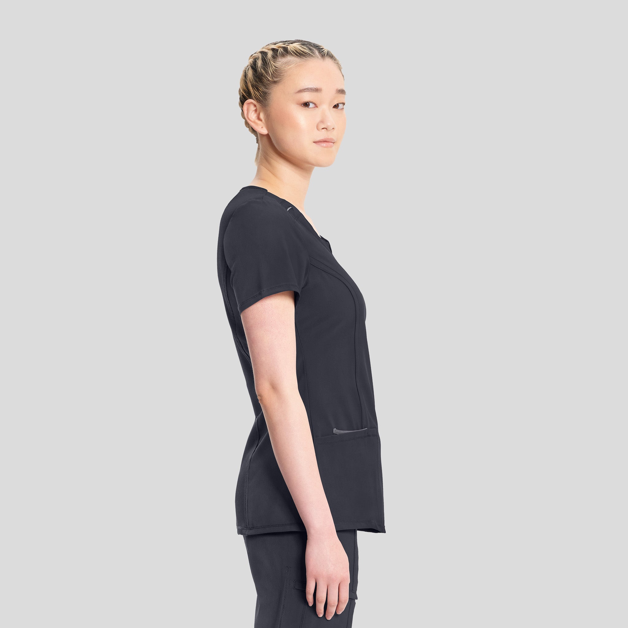 Women's Round Neck Top | Pewter