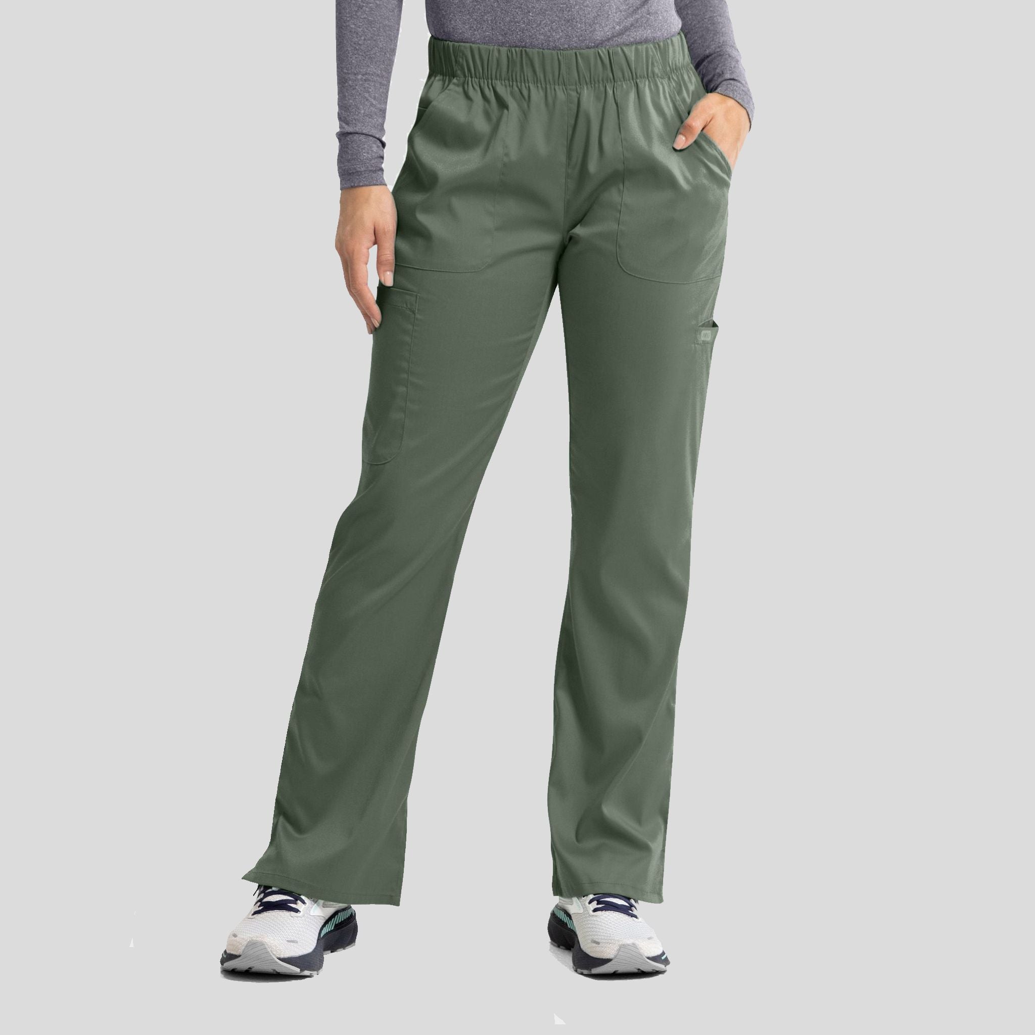 Womenโs Elastic Waist Pant | Olive