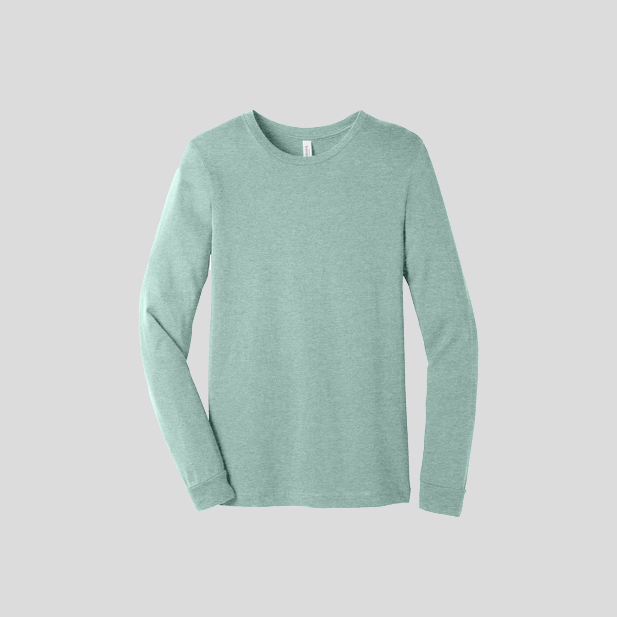 Unisex Heather CVC Long Sleeve Tee | Heather Dusty Blue