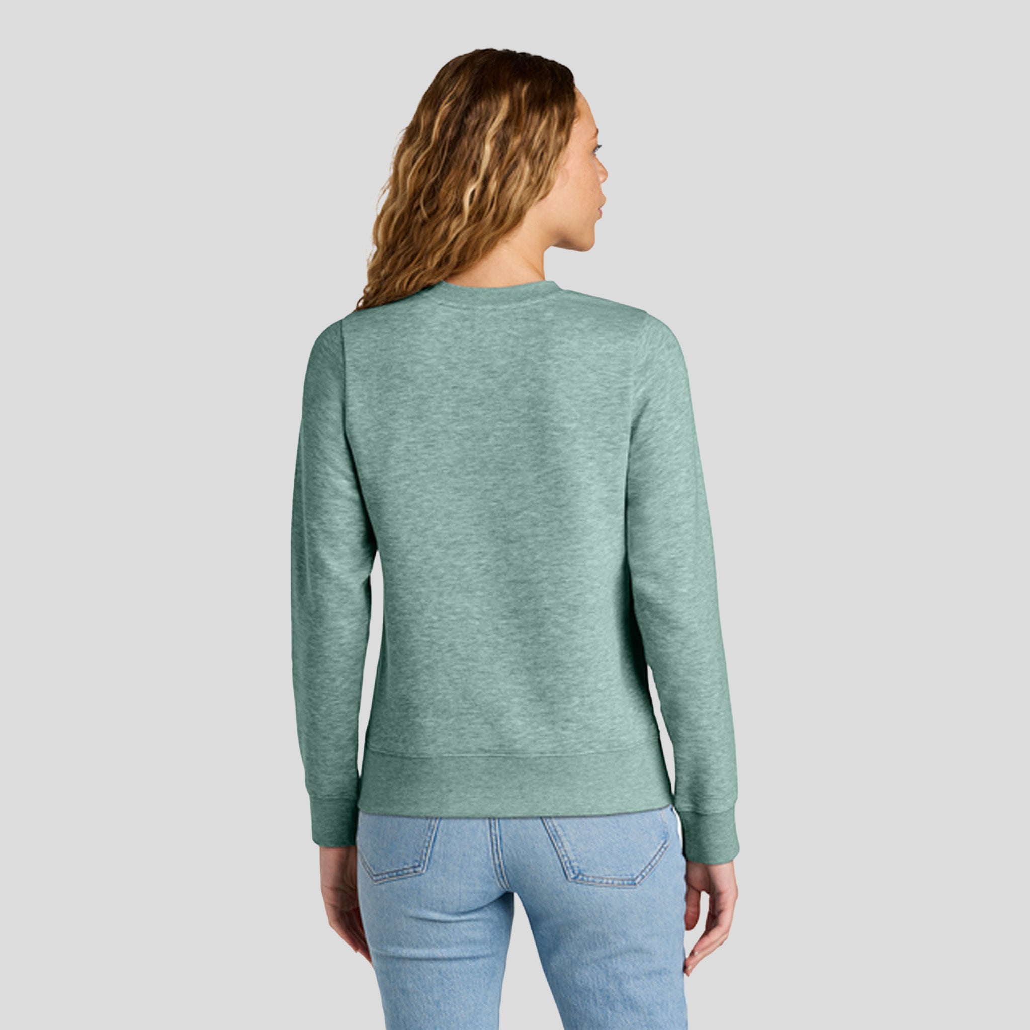 Womenโs V.I.T.โข Fleece Crew | Heathered Dusty Sage