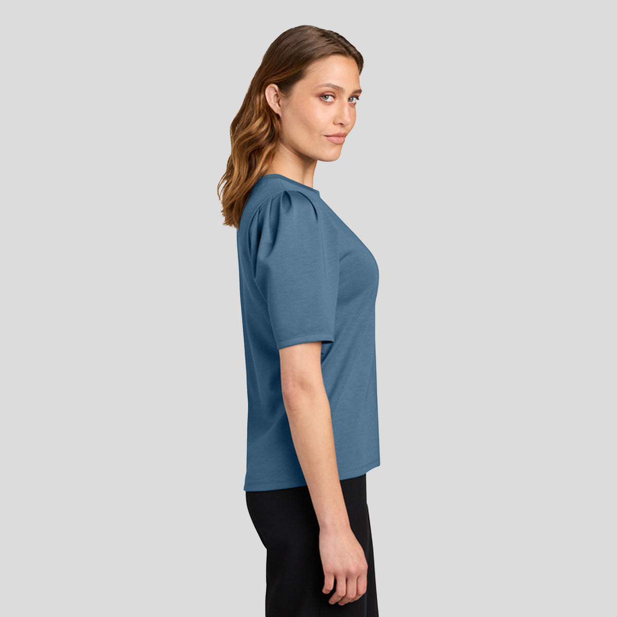 Womenβs Short Sleeve Lite Spacer Top | Harbor Blue