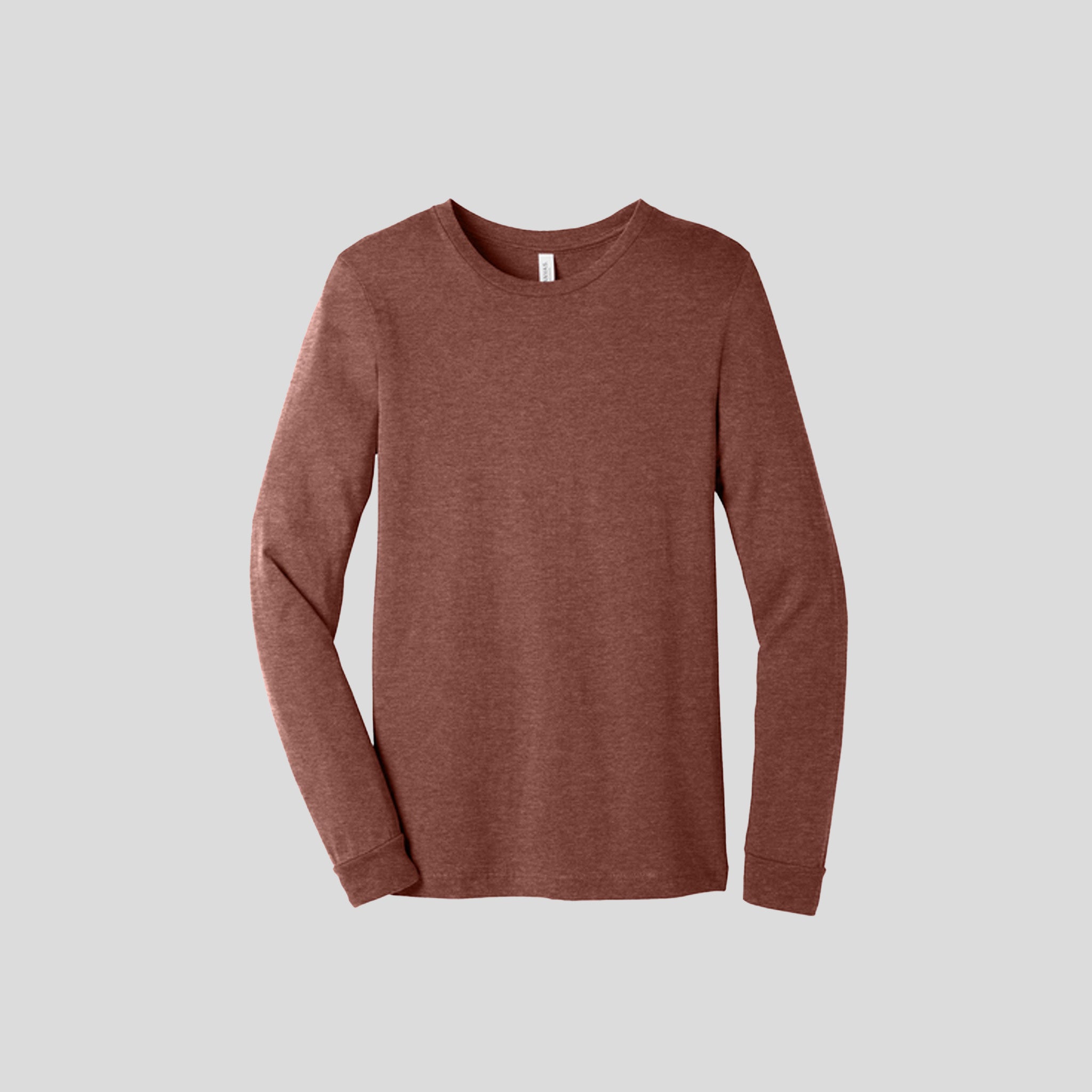 Unisex Heather CVC Long Sleeve Tee | Heather Clay