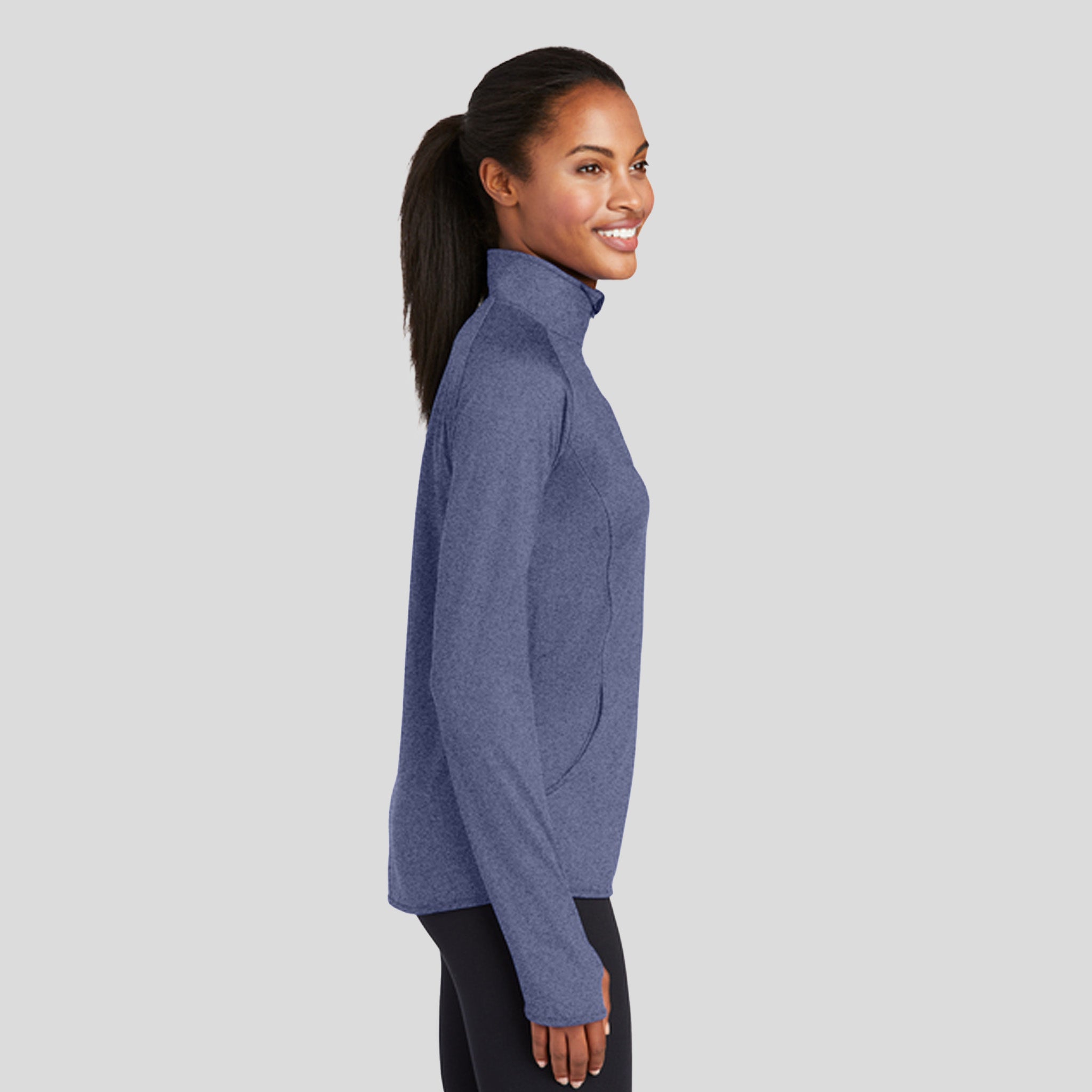 Women's Sport-Wick® Stretch 1/4-Zip Pullover | True Navy Heather